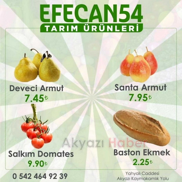  Sağlıklı Beslenmenin Adresi Efecan Tanzim Satış