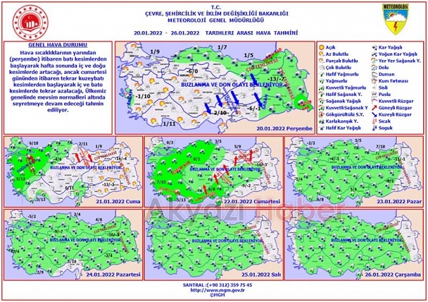 Sakarya için yoğun kar yağışı uyarısı
