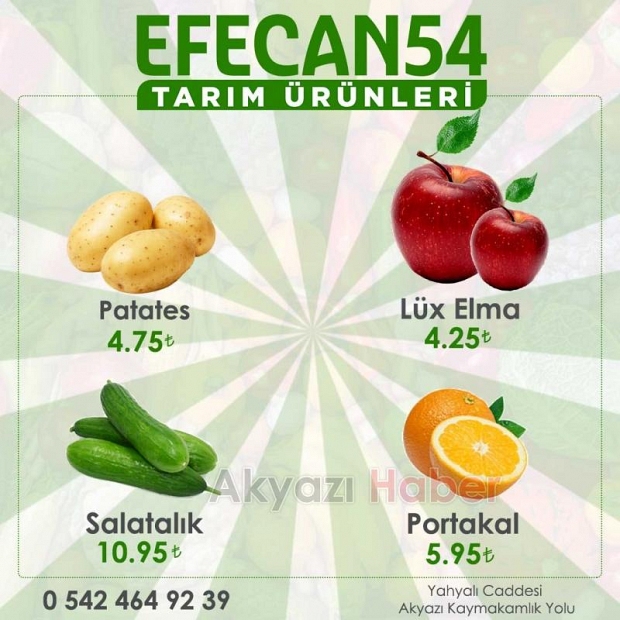 Efecan Tanzim Satış'tan Uygun Fiyatlı ürünler