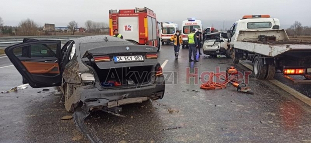 Kuzey Marmara Otoyolu'nda kaza 5 yaralı