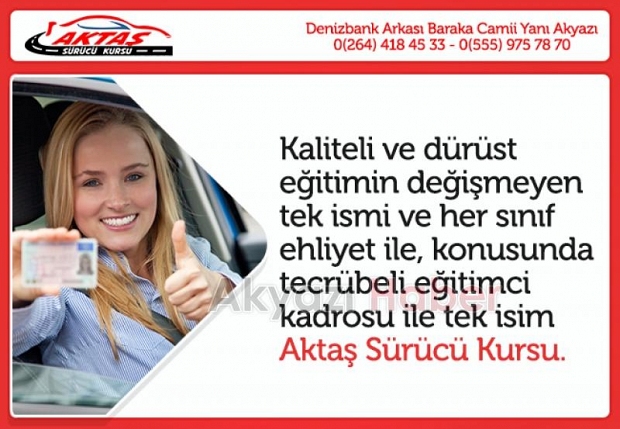 Aktaş Sürücü Kursun da sınırlı süreli efsane kampanya