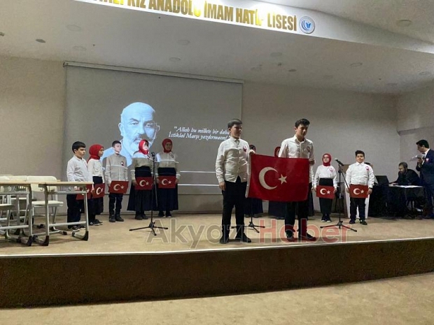 Akyazı'da İstiklal Marşı'nın Kabulü Programı