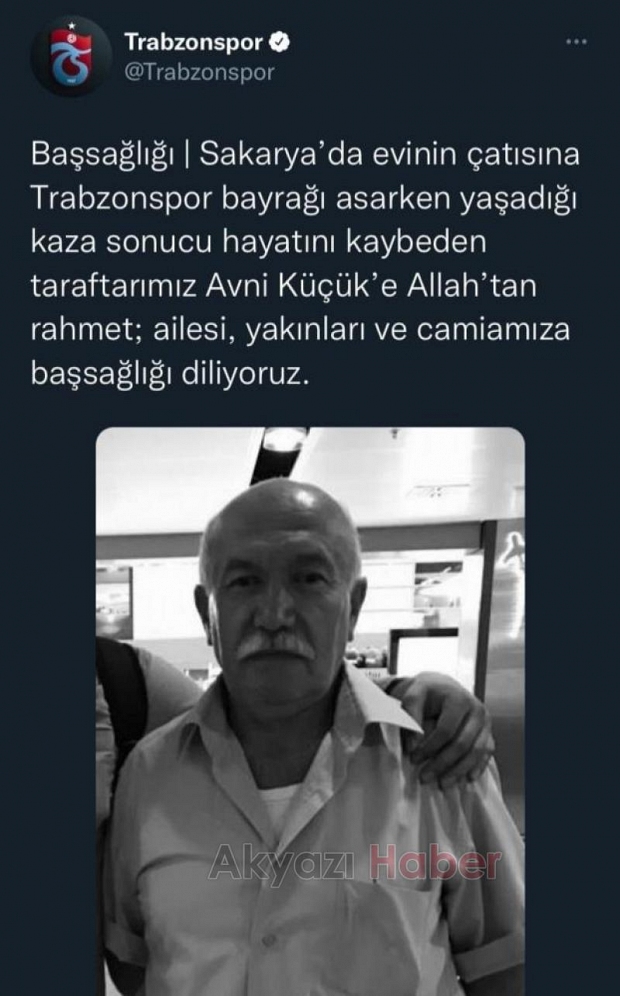 Trabzonspor’un bayrağını asmak isterken düşüp öldü