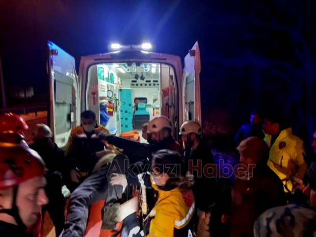 Hafif ticari araç şarampole uçtu
