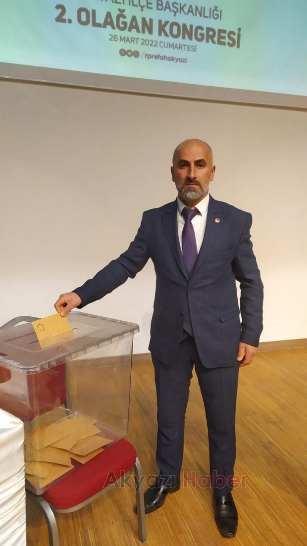 Yeniden refah Partisi Akyazı'da Ayhan Arslan yeni başkan