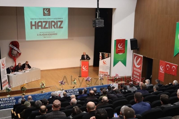 Yeniden refah Partisi Akyazı'da Ayhan Arslan yeni başkan