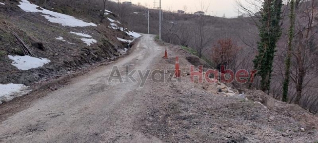 Heyelanda zarar gören Boztepe yolu yapıldı