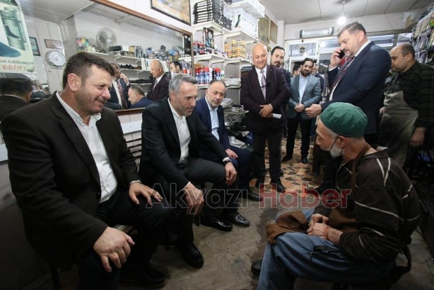 Akyazı'da esnaf ve vatandaşları ziyaret ettiler