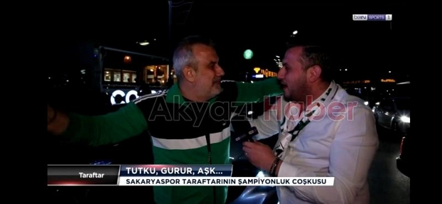 Bein Sports Taraftar programı  Sakaryaspor'un şampiyonluk coşkusunu ekranlara taşıdı