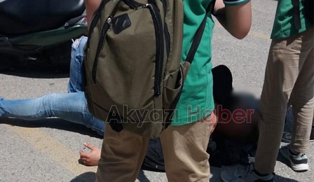 Akyazı'da kaza anı kamerada