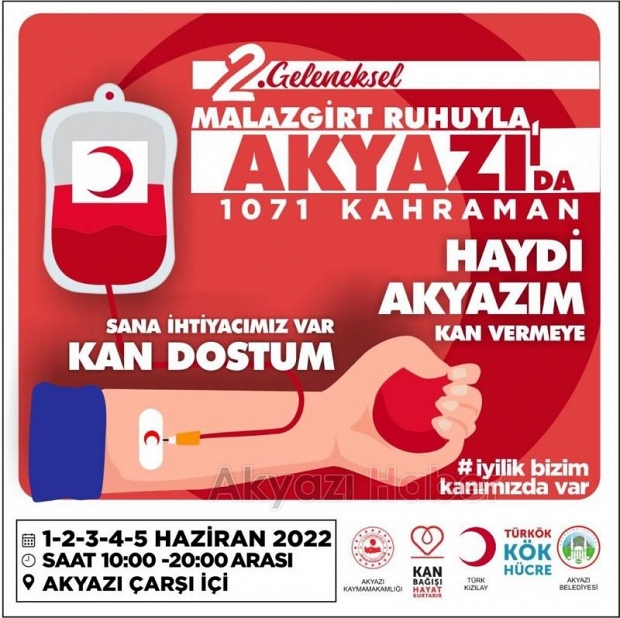 Akyazı'da kan bağışına davet