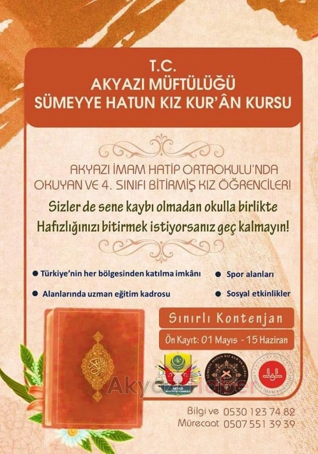 Akyazı Kıraat Eğitim Derneği gelecek yılın programını açıkladı