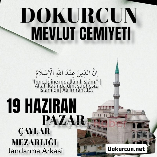 Dokurcun'da mevlide davet