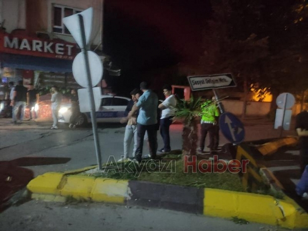 Yola akan suda kayıp böyle kaza yaptılar