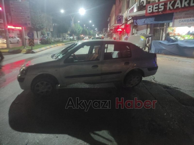 Yola akan suda kayıp böyle kaza yaptılar