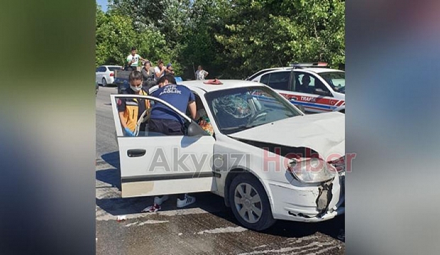 Batakköy yolunda Trafik kazası