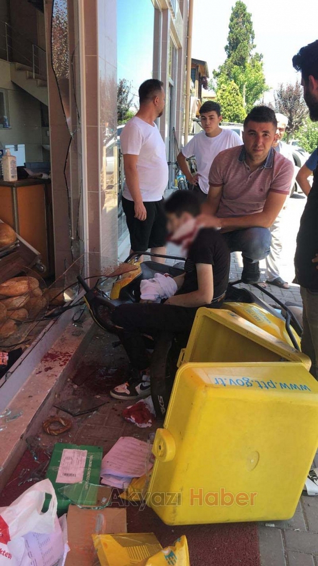 PTT'nin motosikletini çaldı kaçarken fırına girdi