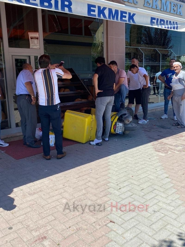PTT'nin motosikletini çaldı kaçarken fırına girdi