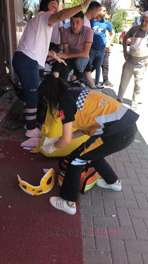 PTT'nin motosikletini çaldı kaçarken fırına girdi