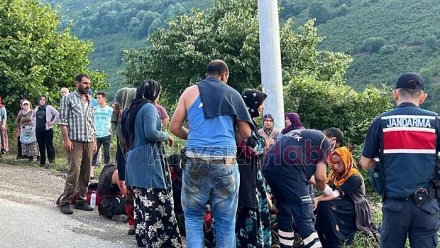 Fındık işçilerinin bulunduğu römork devrildi: 1 ölü, 12 yaralı