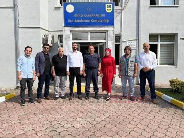 Akyazı Basın Birliği'nden İlçe Jandarma Komutanı'na ziyaret