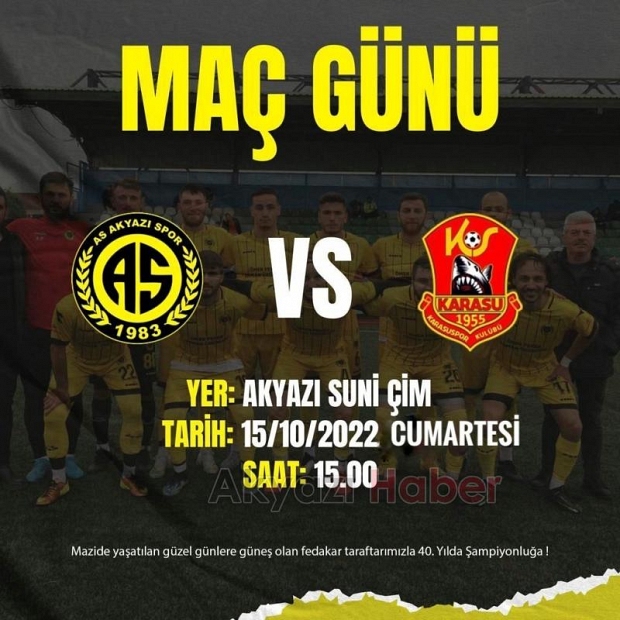 As Akyazıspor'da Karasuspor maçı için taraftara çağrı