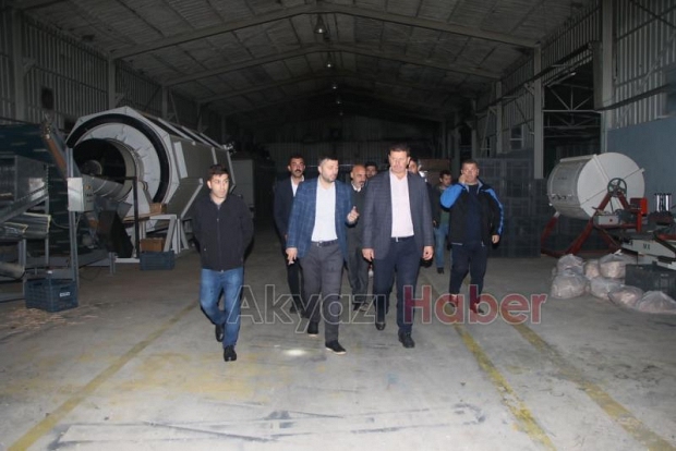 Başkan Soykan'dan yanan fabrikaya geçmiş olsun ziyareti
