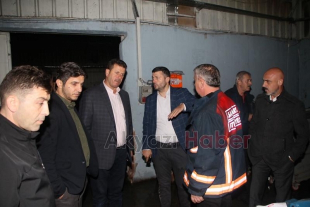 Başkan Soykan'dan yanan fabrikaya geçmiş olsun ziyareti