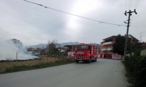 Akyazı'da anız yangını