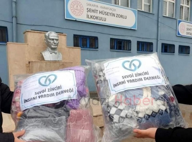 Sevgi Zinciri'nden öğrencilere kışlık yardımı