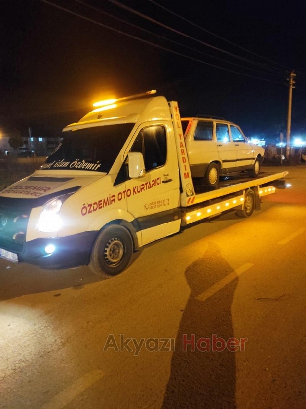 Batakköy kavşağında korkutan kaza