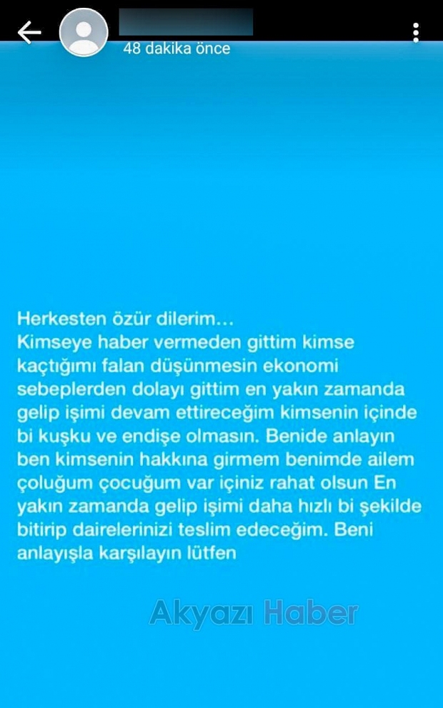 Patlayan müteahhit daire sahiplerine seslendi