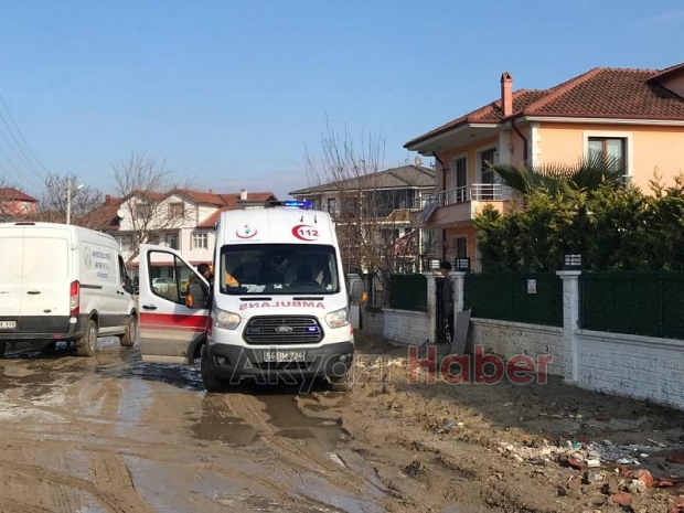 Terasta çalışırken düştü