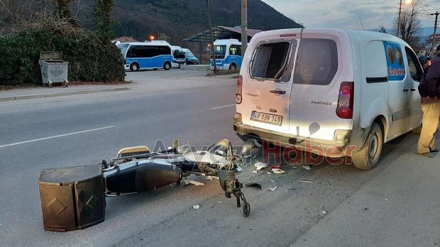 Motosikletli kurye ölümden döndü