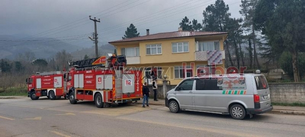 Cami lojmanında baca yangını korkuttu