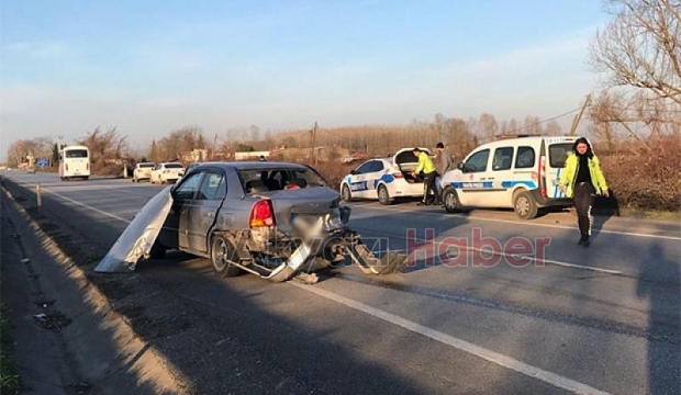 D-100'de korkutan kaza