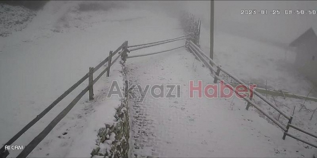 Sakarya'nın yüksek kesimlerine kar yağdı