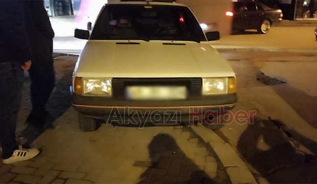 Akyazı'da kaza anı kamerada
