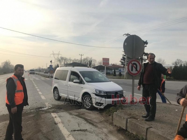 D-100'de kaza: 1 yaralı