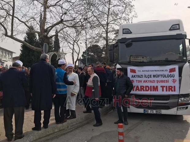 Deprem bölgesine 2 tır yardım malzemesi gönderildi