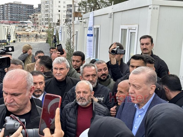 Başkan Ekrem Yüce, Cumhurbaşkanı ile birlikte deprem bölgesinde