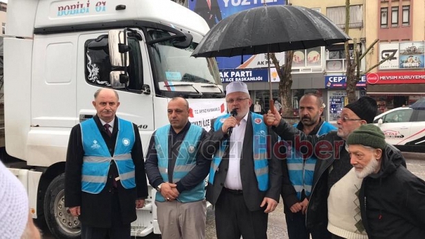 Deprem bölgesine 1 tır yardım malzemesi gönderildi