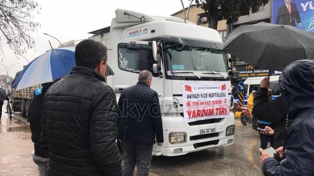 Deprem bölgesine 1 tır yardım malzemesi gönderildi