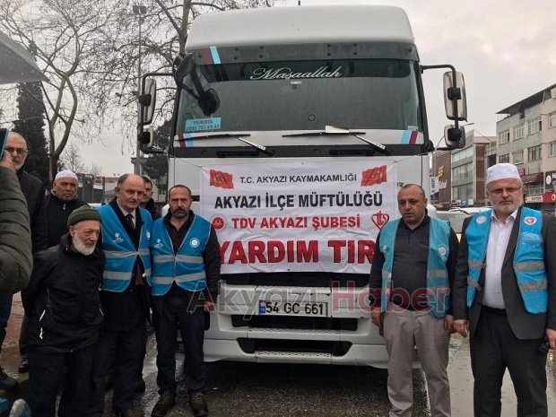 Deprem bölgesine 1 tır yardım malzemesi gönderildi