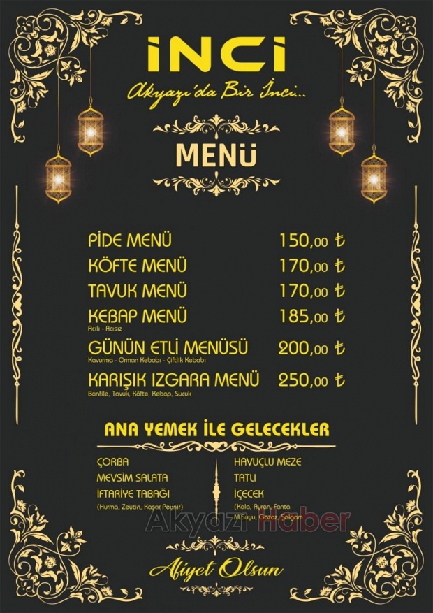 İnci Pizza Ramazan boyu hizmetinizde