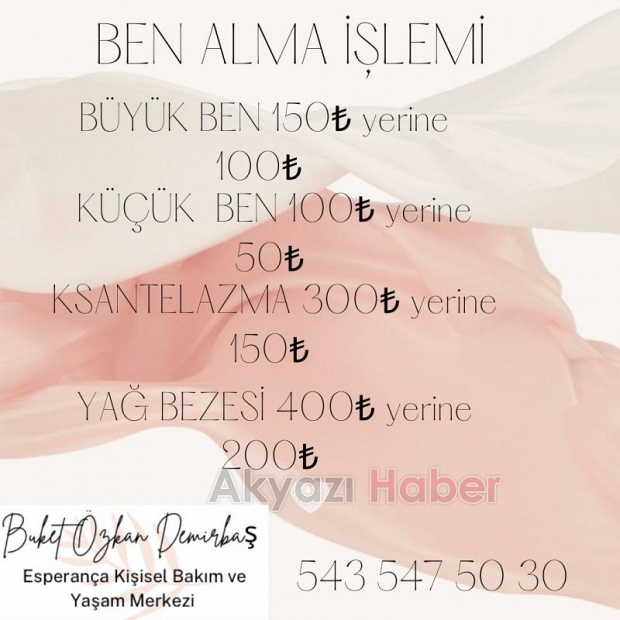 Sonuç garantili kişisel bakım sadece Esperança'da