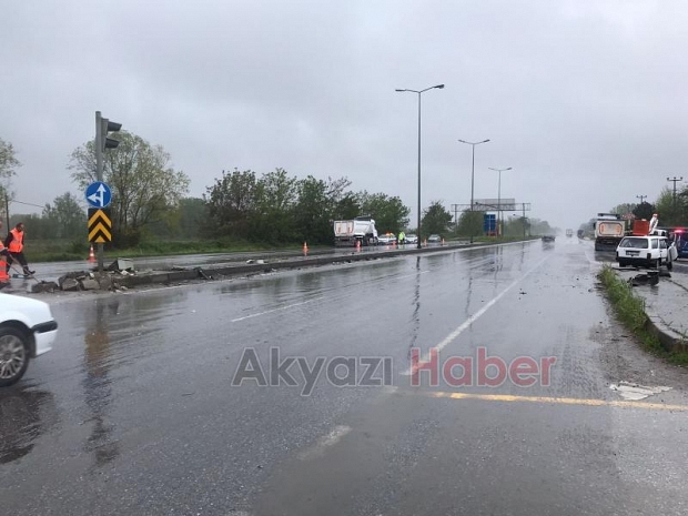 Ormanköy'de tır ile otomobil çarpıştı