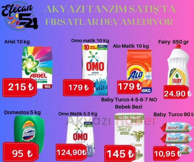Aradığınız her şey Efecan Tanzim'de