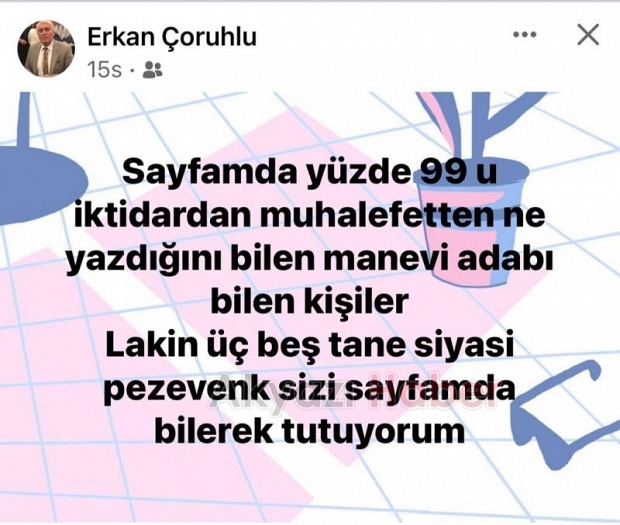 DEVA Akyazı ilçe başkanından tepki çeken paylaşım