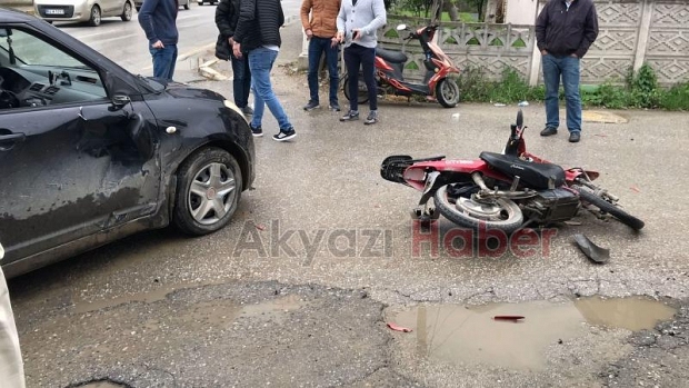 Şehit Furkan Çelik Caddesinde Kaza 1 Yaralı
